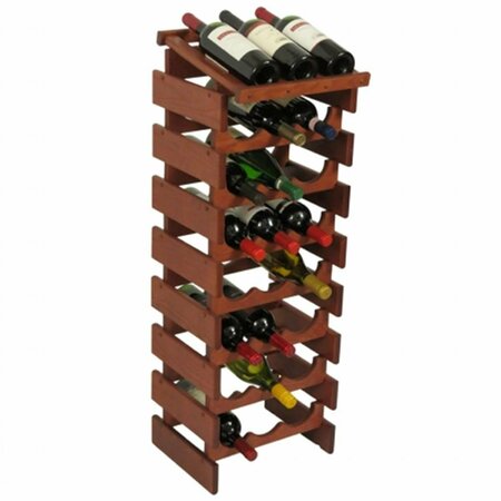 RAZOREDGE 24 Bottle Dakota Wine Rack with Display Top - Mahogany RA3276883